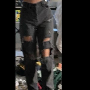 Black Ripped High Waisted Pacsun Jeans